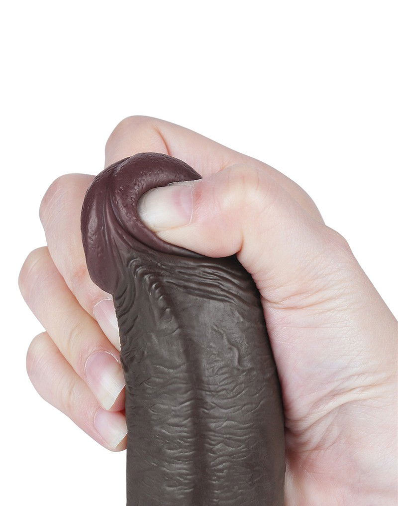 LoveToy - Aftrekbare dildo 22 cm (Ø 3,7 cm) - Zwart