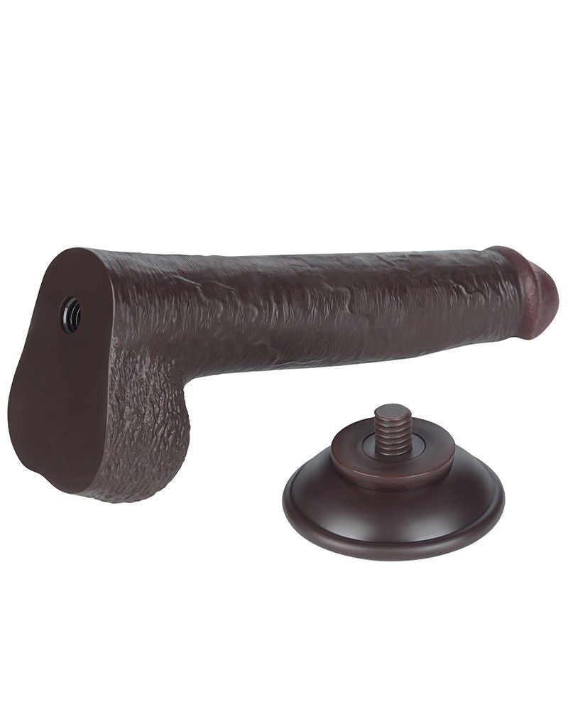 LoveToy - Aftrekbare dildo 22 cm (Ø 3,7 cm) - Zwart