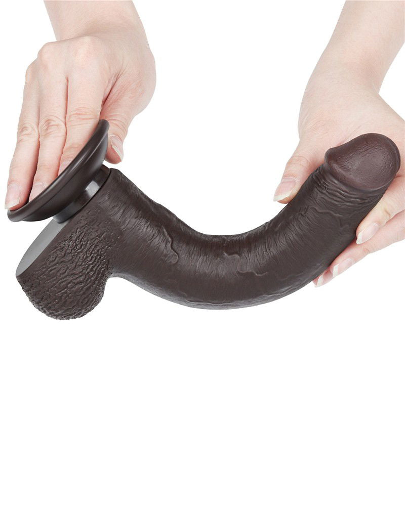 LoveToy - Aftrekbare dildo 22 cm (Ø 3,7 cm) - Zwart