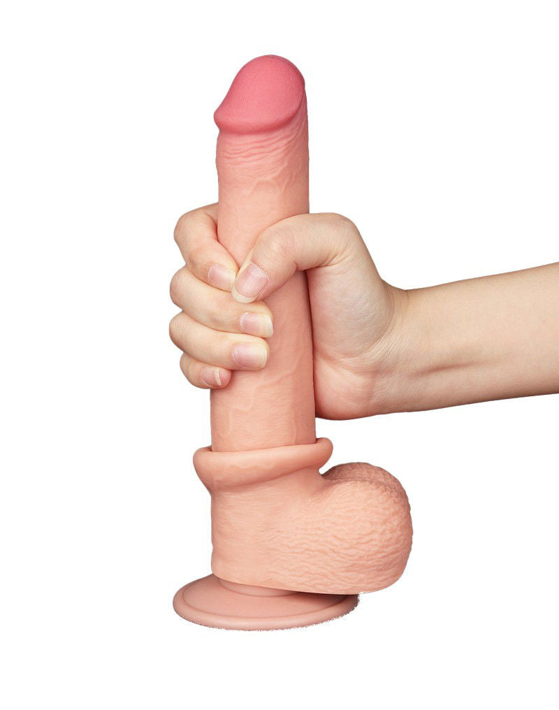 LoveToy - Aftrekbare dildo 22 cm (Ø 3.7 cm) - Nude