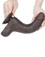 LoveToy - Aftrekbare dildo 22 cm (Ø 4,3 cm) - Zwart