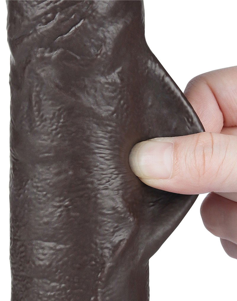 LoveToy - Aftrekbare dildo 24 cm (Ø 4,3 cm) - Zwart