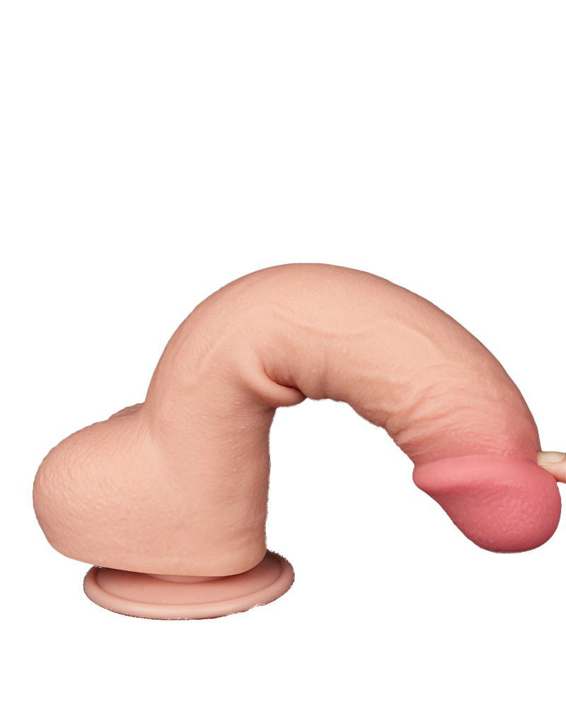 LoveToy - Glijdende Huid Dildo 24 cm (Ø 4.3 cm) - Nude