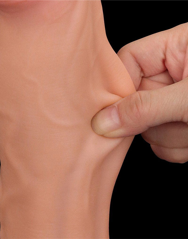 LoveToy - Sliding Skin Dildo 29 cm - Nude