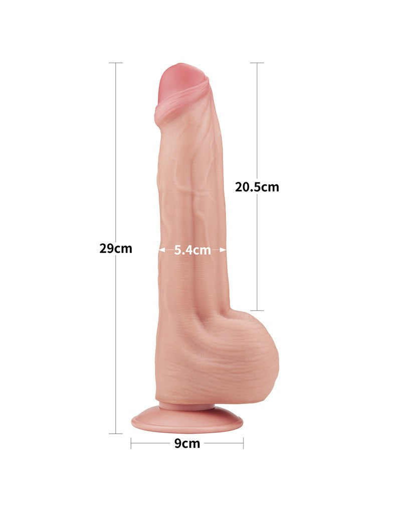 LoveToy - Sliding Skin Dildo 29 cm - Nude