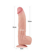 LoveToy - Sliding Skin Dildo 31 cm - Nude