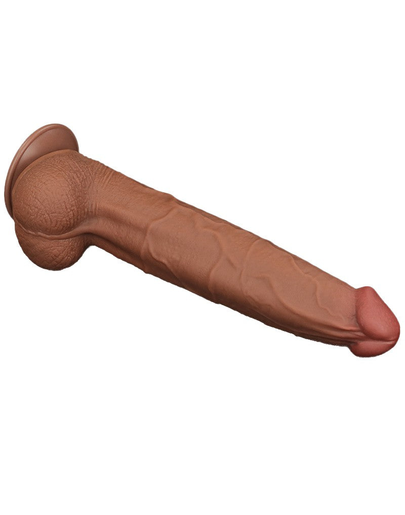 LoveToy - Sliding Skin Dildo 34 cm - Brown