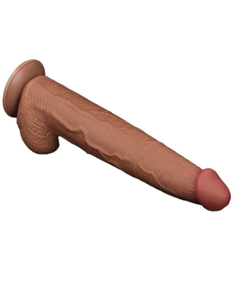 LoveToy - Sliding Skin Dildo 34 cm - Brown