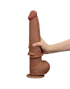 LoveToy - Sliding Skin Dildo 34 cm - Brown