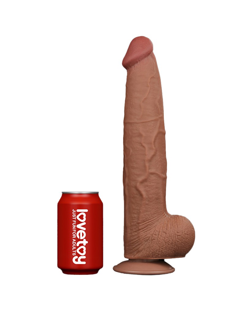 LoveToy - Sliding Skin Dildo 34 cm - Brown
