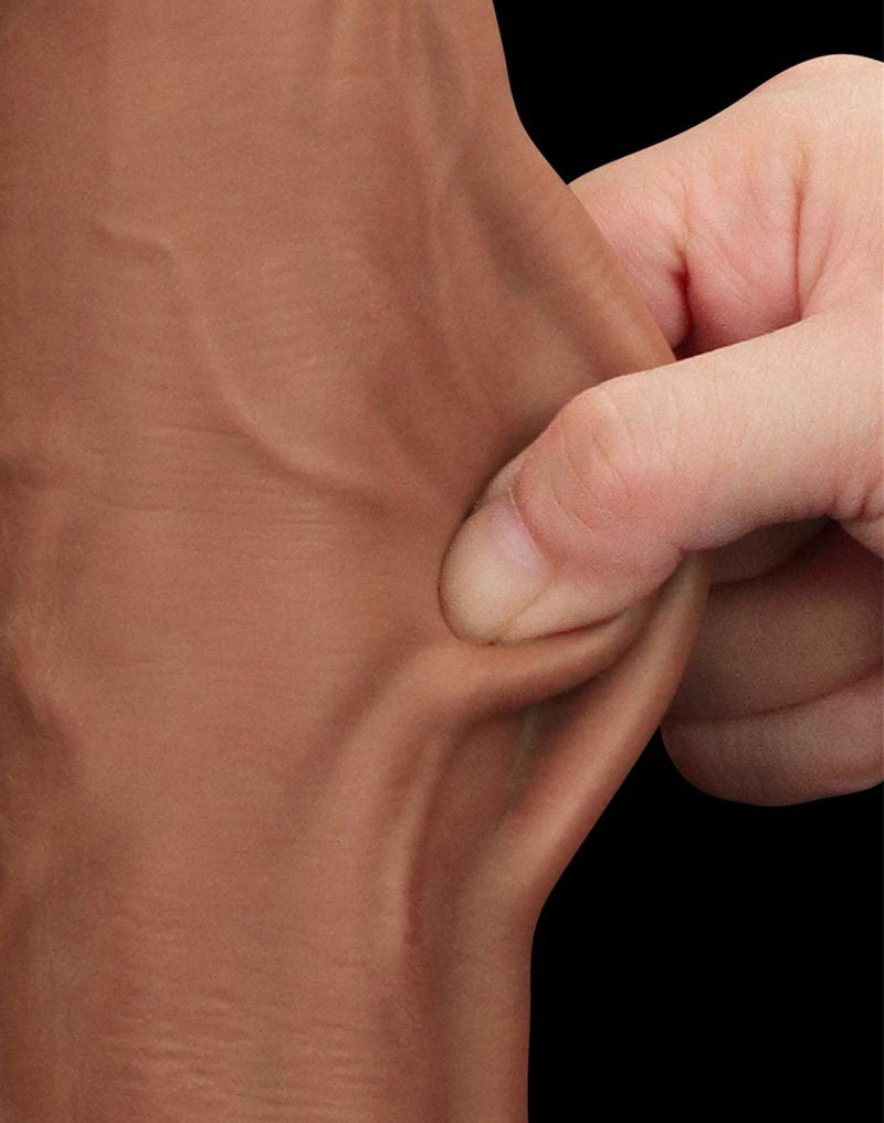 LoveToy - Sliding Skin Dildo 34 cm - Brown