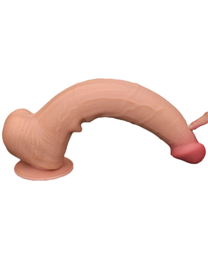 LoveToy - Sliding Skin Dildo 34 cm - Nude