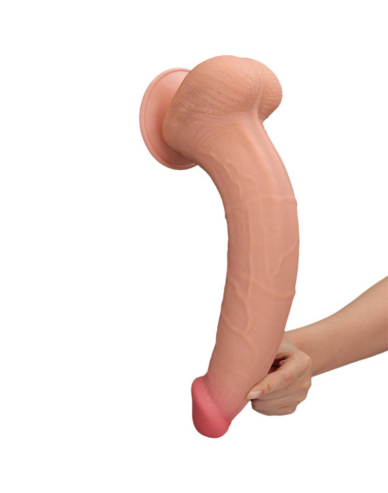 LoveToy - Sliding Skin Dildo 34 cm - Nude