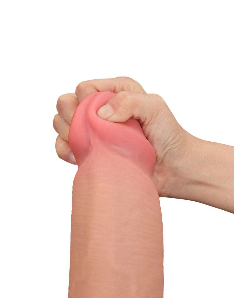 LoveToy - Sliding Skin Dildo 36 cm - Nude