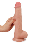 LoveToy - Sliding Skin Dildo 9.0" / 23 cm (Ø 4 CM) - Nude
