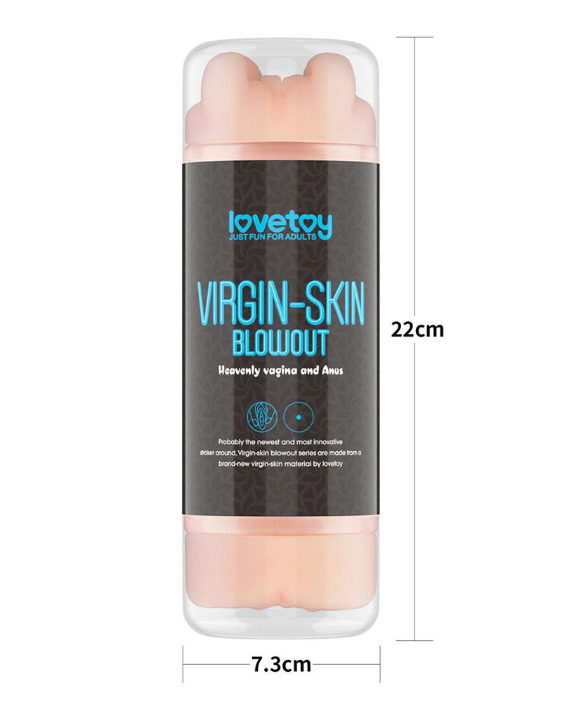 LoveToy - Virgin-Skin Blowout Double Side Stroker - Vagina and Anus