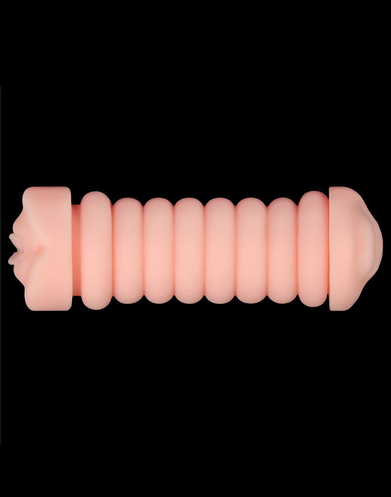 LoveToy - Virgin-Skin Blowout Double Side Stroker - Vagina and Mouth