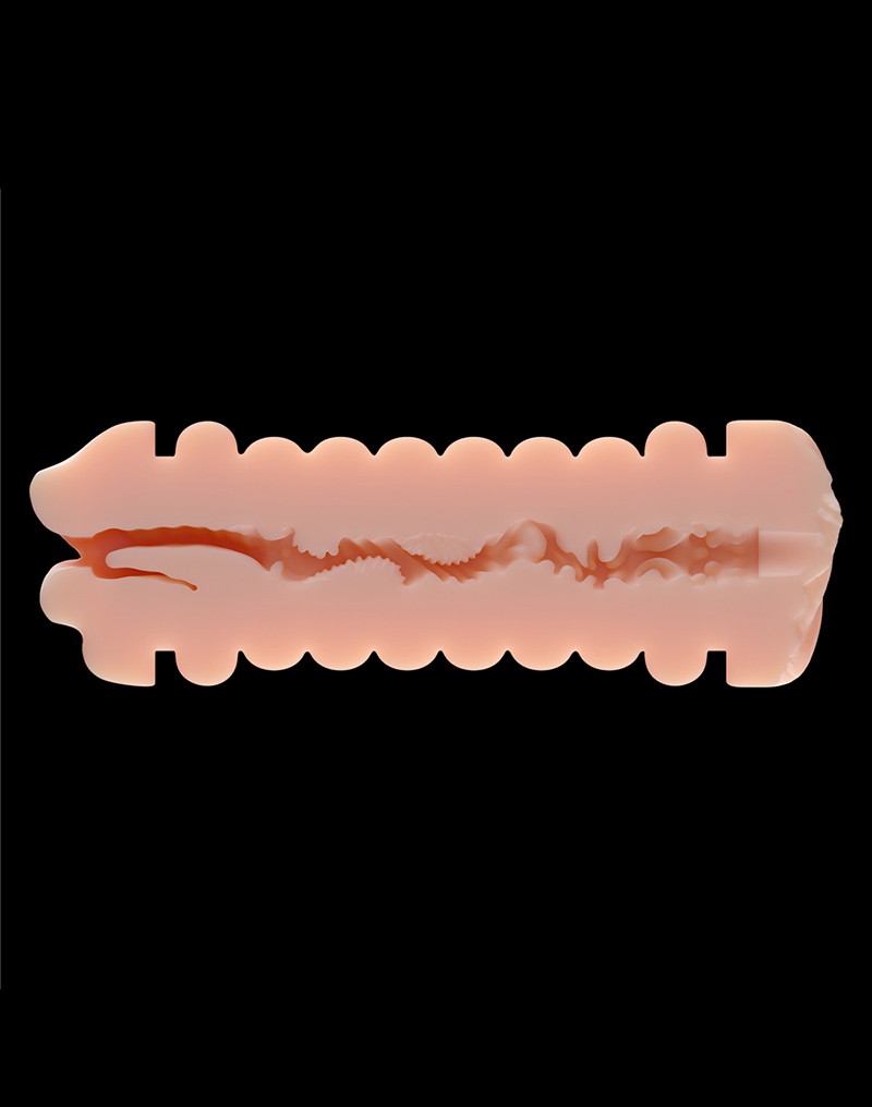 LoveToy - Virgin-Skin Blowout Double Side Stroker - Vagina and Mouth