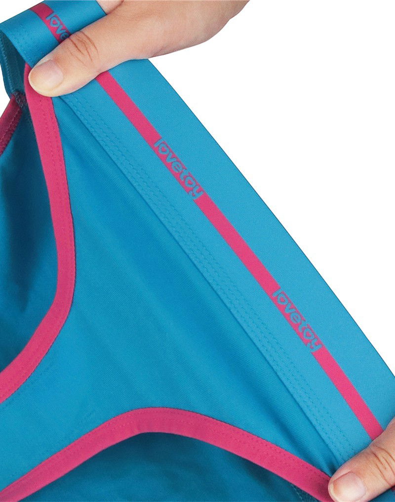 LoveToy - Wet - Bedrukte vibrerende sexy slip - Blauw