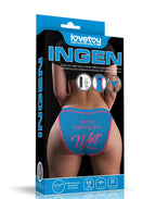LoveToy - Wet - Bedrukte vibrerende sexy slip - Blauw