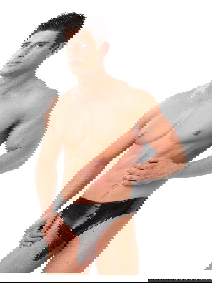 Rimba Latex Play - Herenslip met Penis Sleeve