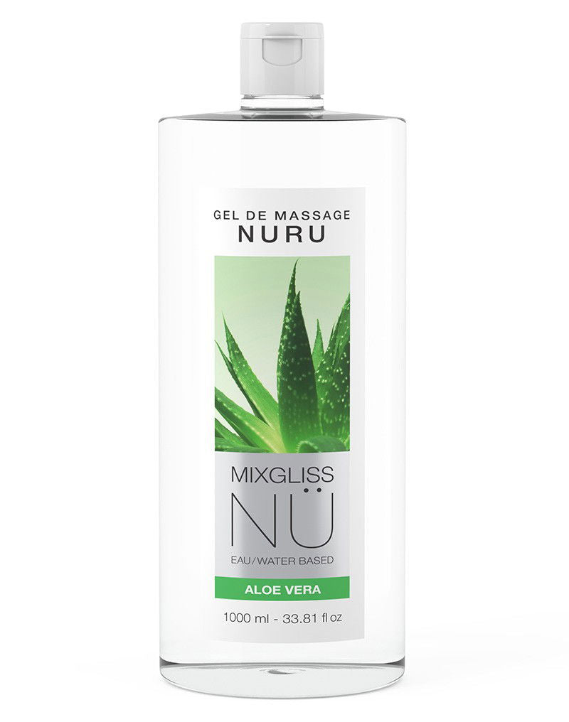 Mixgliss - NU Aloe Vera - 2-in-1 Massagegel en Glijmiddel op Waterbasis - 1000 ml