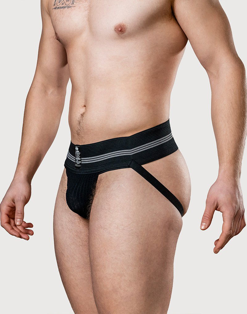 MM - Jockstrap - Zwart (7.5 cm / 3 inch)