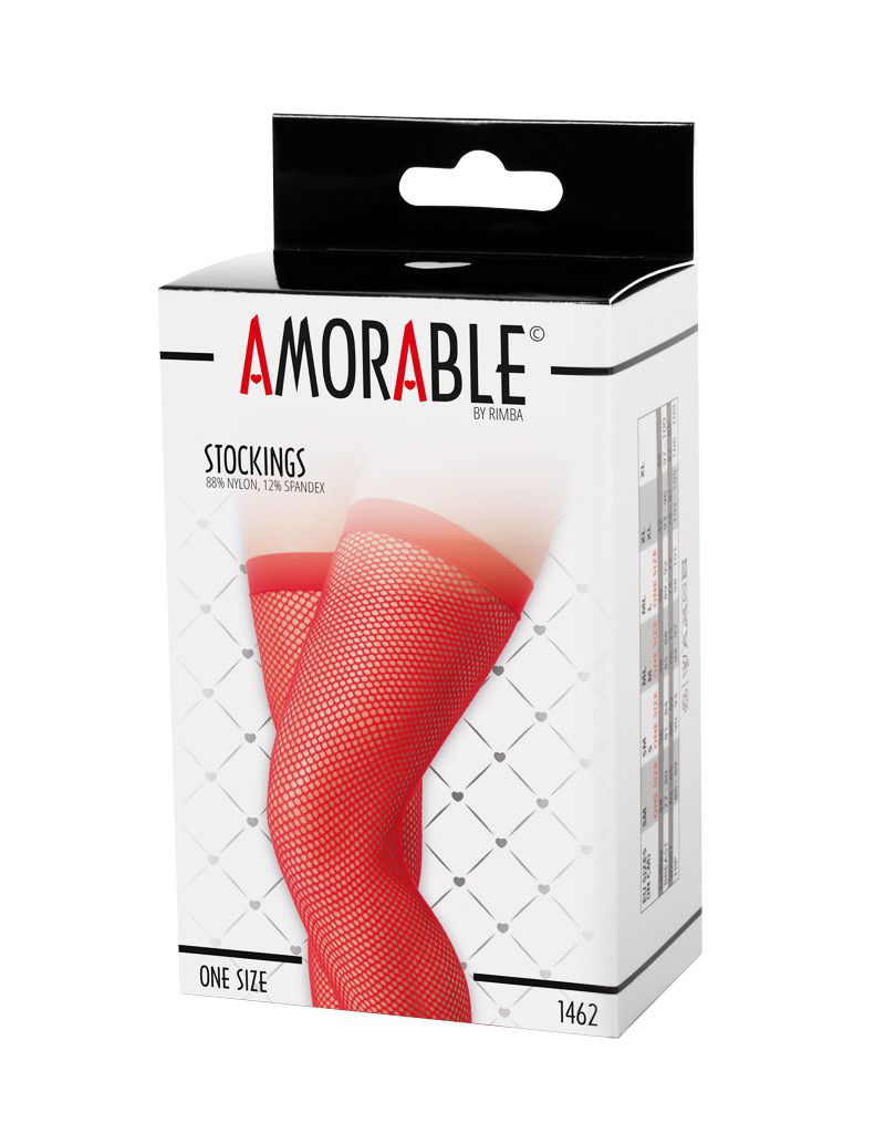 Amorable by Rimba - Netkousen - One Size - Rood