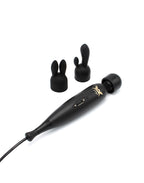Pixey - Pixey Turbo - Wand Vibrator met 2 Opzetstukken - Zwart