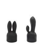 Pixey - Pixey Turbo - Wand Vibrator met 2 Opzetstukken - Zwart