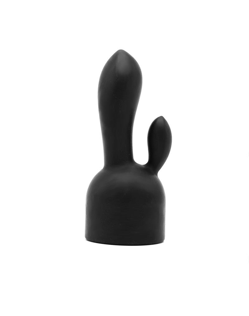 Pixey - Pixey Turbo - Wand Vibrator met 2 Opzetstukken - Zwart