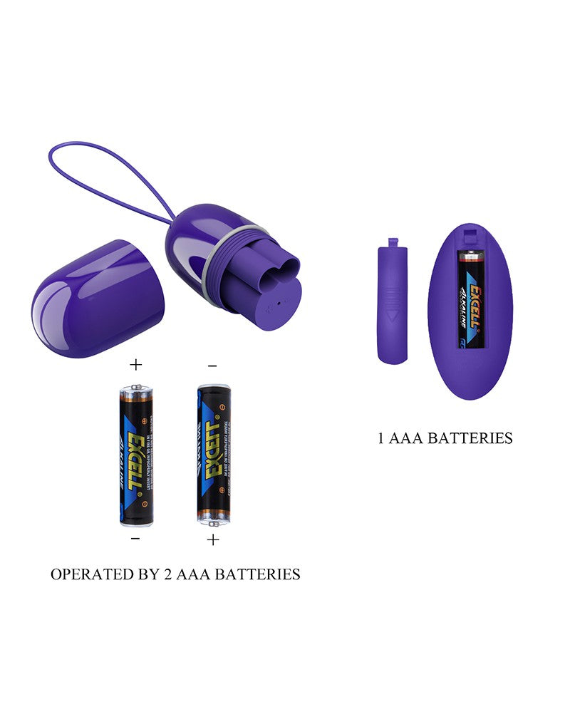 Pretty Love - Arvin-Youth - Ei-vibrator met afstandsbediening - Paars