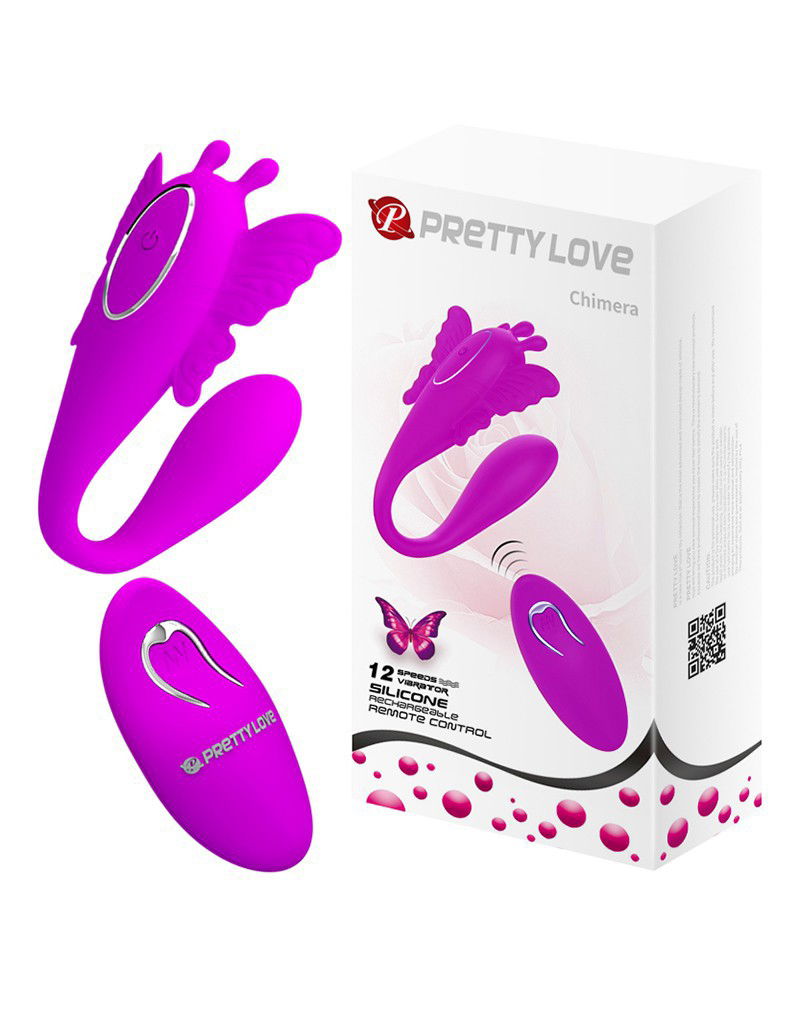 Pretty Love - Chimera - Koppelvibrator met afstandsbediening - Roze