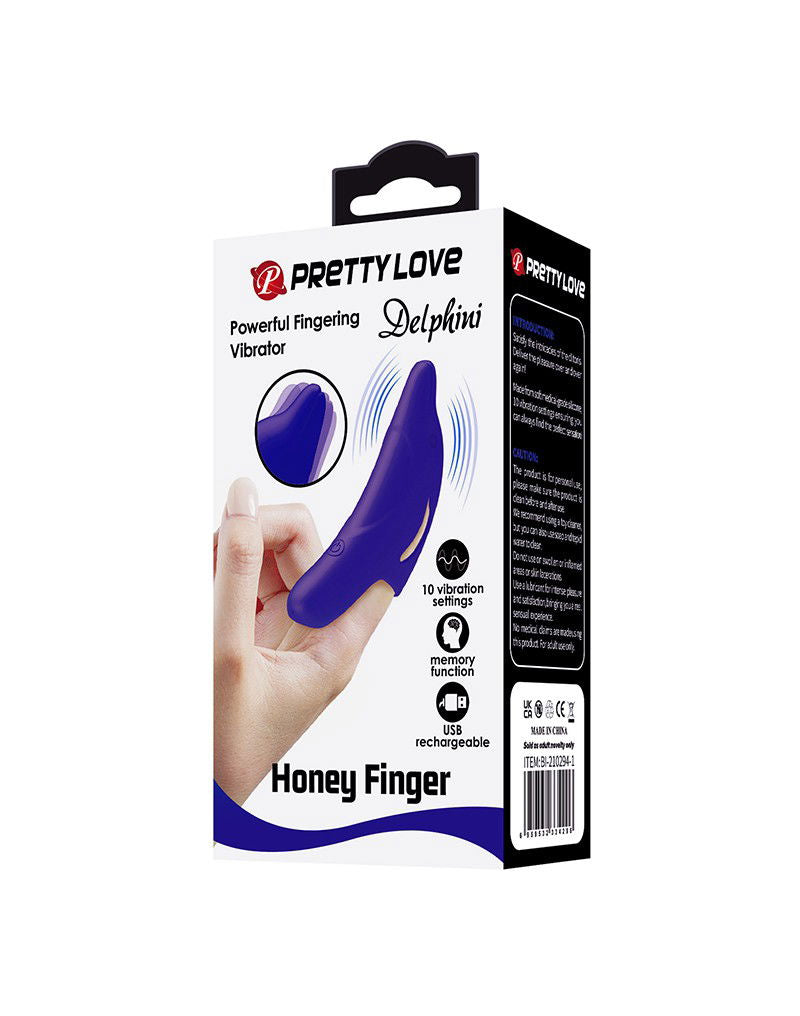 Pretty Love - Delphini - Vingervibrator - Blauw