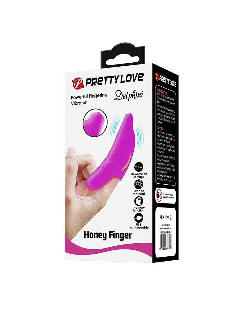 Pretty Love - Delphini - Vingervibrator - Paars