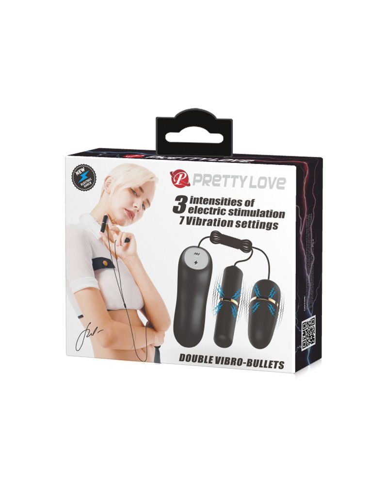 Pretty Love - Electrische Stimulatie Bullets Set - Zwart