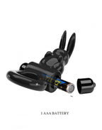 Pretty Love - Exciting Ring - Vibrerende Cockring - Zwart