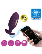 Pretty Love - Jefferson - Electric Shock Buttplug met Appbediening - Paars