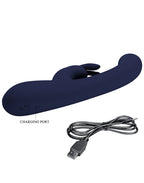Pretty Love - Lamar - Rabbit Vibrator met Digitaal LED Display - Donkerblauw