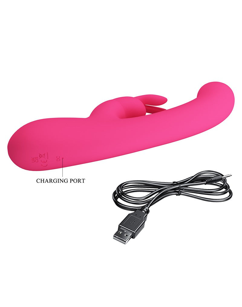 Pretty Love - Lamar - Rabbit Vibrator met Digitaal LED Display - Roze