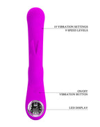 Pretty Love - Lamar - Rabbit Vibrator met Digitaal LED Display - Paars