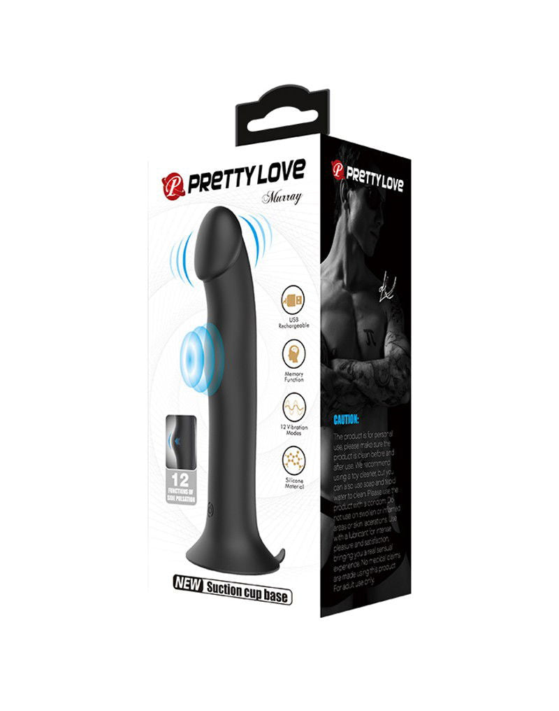 Pretty Love - Murray - Vibrerende Dildo 19 cm - Zwart