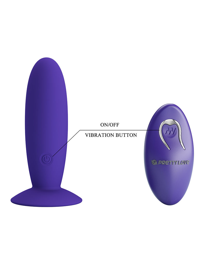 Pretty Love - Murray-Youth - Vibrerende Buttplug met Afstandsbediening - Paars