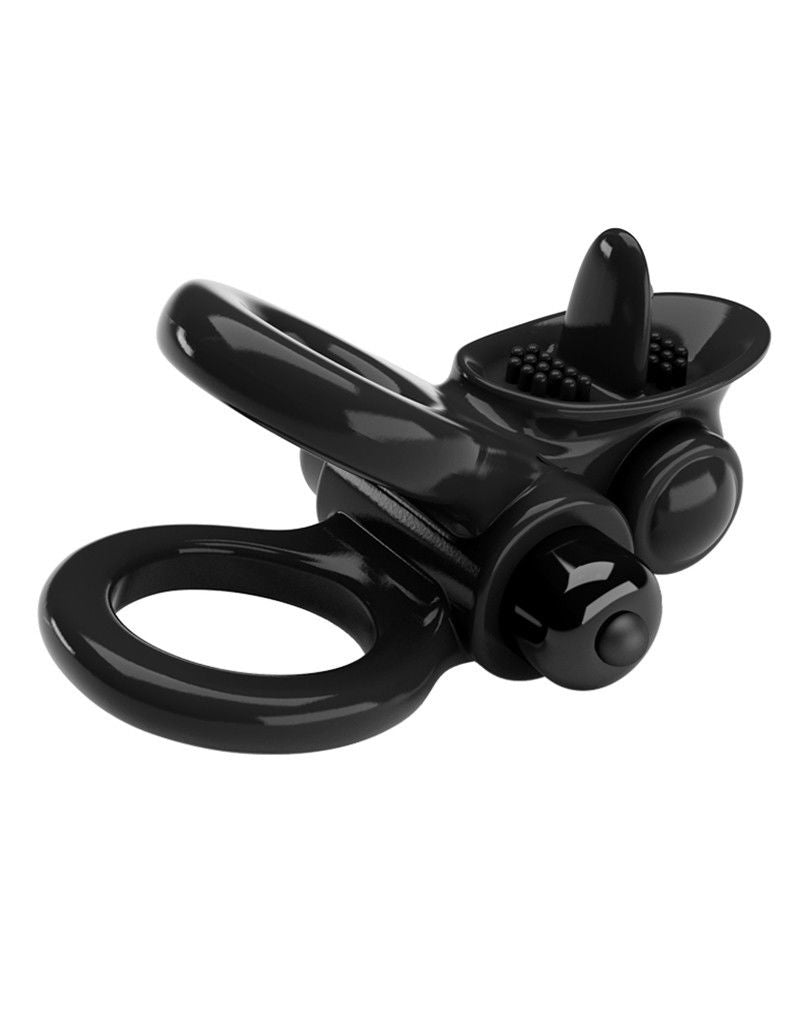 Pretty Love - Passionate Ring - Vibrerende Cockring - Zwart