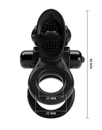 Pretty Love - Passionate Ring - Vibrerende Cockring - Zwart