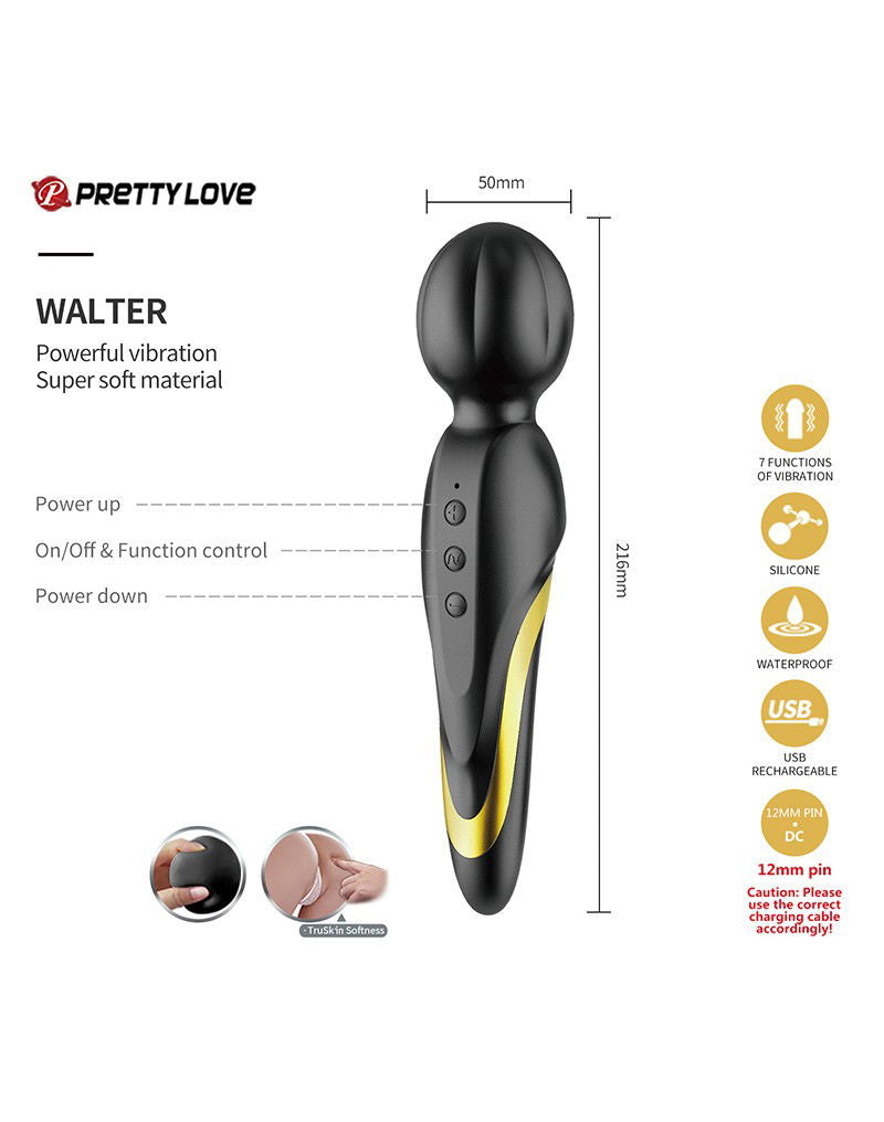 Pretty Love - Queens Luxury Collection - Vibrator - Afgewerkt met 18K Goud - Zwart