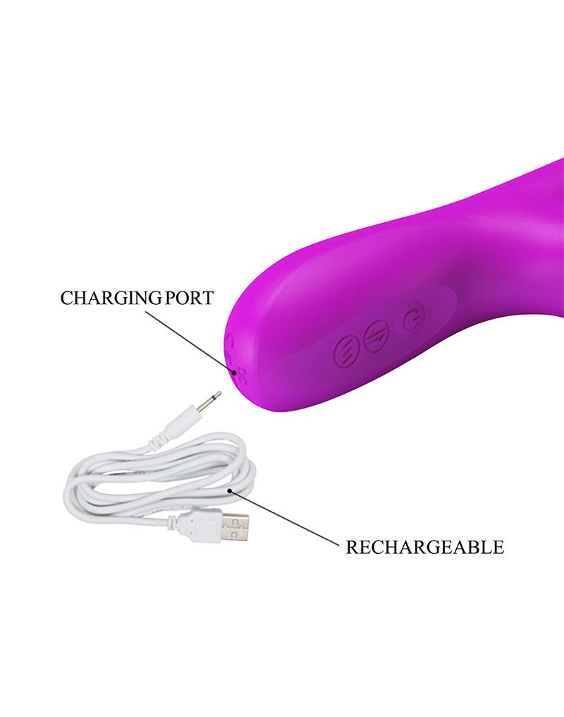 Pretty Love - Reese - Thrusting Rabbit Vibrator - Roze