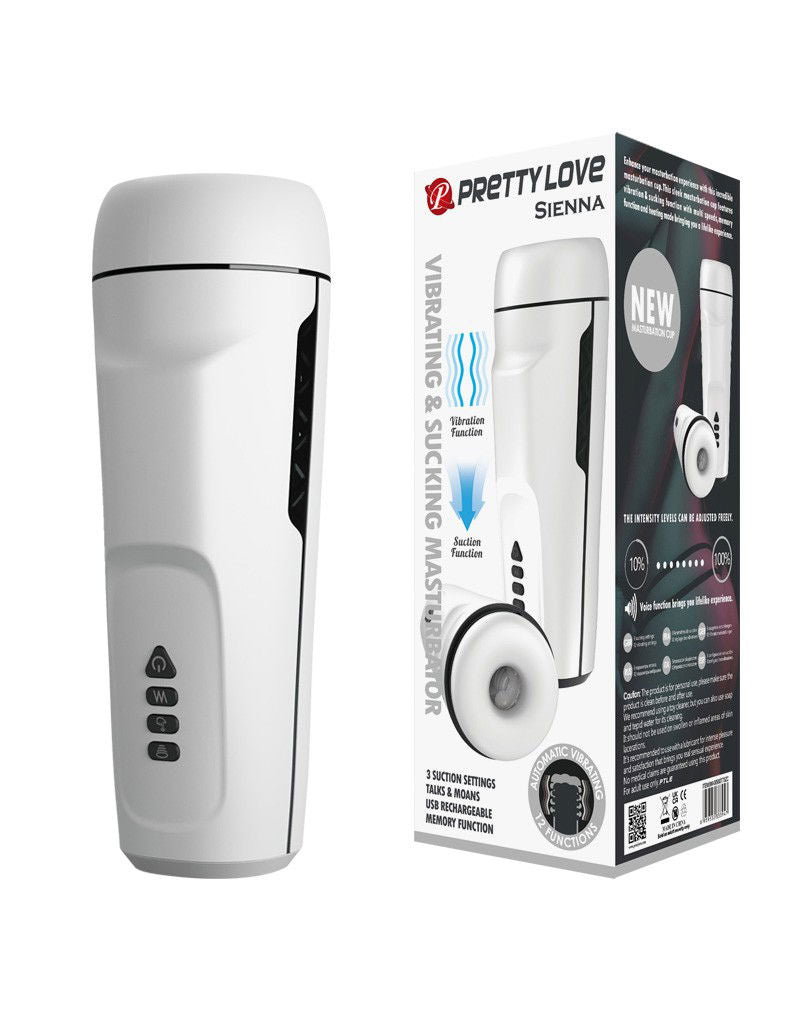 Pretty Love - Sienna - Automatisch Vibrerende Masturbator met Zuig- en Kreunfunctie