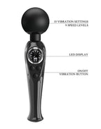 Pretty Love - Skyler - Wand Vibrator met Digitaal LED Display - Zwart