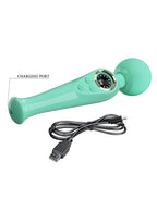 Pretty Love - Skyler - Wand Vibrator met Digitaal LED Display - Blauw